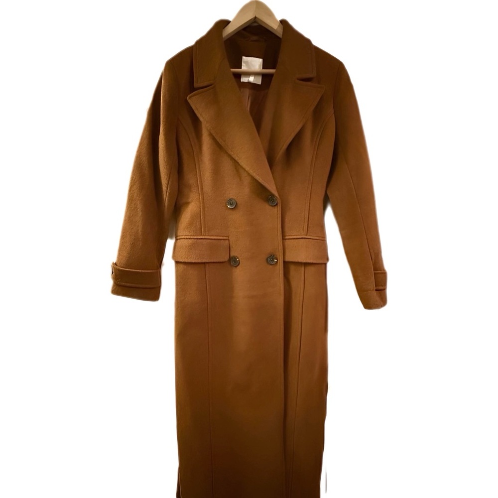 Avec Les Filles Brown Double-Breasted Coat